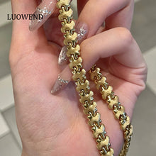 Load image into Gallery viewer, LUOWEND 18K Yellow Gold Necklace for Women