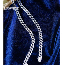 Load image into Gallery viewer, LUOWEND 18K White Gold Fine Jewelry Real Natural Diamond Bracelet for Women