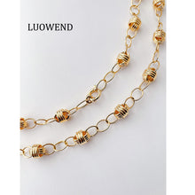 Load image into Gallery viewer, LUOWEND 18K Yellow Gold Necklace for Women
