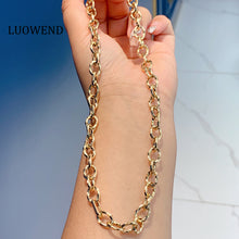 Load image into Gallery viewer, LUOWEND 18K Yellow Gold Necklace for Women
