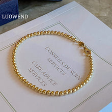 Load image into Gallery viewer, LUOWEND 18K Yellow Gold Bracelet for Women