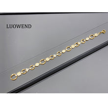 Load image into Gallery viewer, LUOWEND 18K Yellow Gold Natural Diamond Bracelet for Women