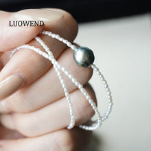 Load image into Gallery viewer, LUOWEND Natural Pearl Necklace for Women