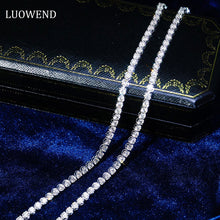 Load image into Gallery viewer, LUOWEND 18K White Gold Real Natural Diamond Bracelet for Women