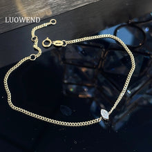Load image into Gallery viewer, LUOWEND 18K Yellow Gold Fine Jewelry Real Natural Diamond Bracelet for Women