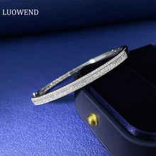 Load image into Gallery viewer, LUOWEND 18K White Gold Real Natural Diamond Bracelet for Women