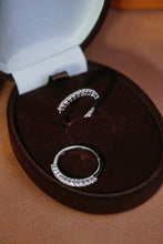 Load image into Gallery viewer, LUOWEND 18K White Gold Real Natural Diamond Ring for Women