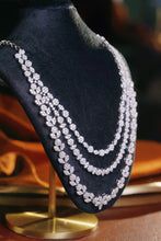 Load image into Gallery viewer, LUOWEND 18K White Gold Real Natural Diamond Necklace for Women