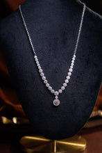 Load image into Gallery viewer, LUOWEND 18K White Gold Real Natural Diamond Necklace for Women