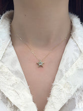 Load image into Gallery viewer, LUOWEND 18K Yellow Gold Natural Diamond Necklace for Women