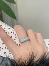 Load image into Gallery viewer, LUOWEND 18K White Gold Natural Diamond Ring for Women