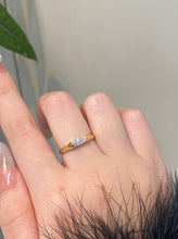 Load image into Gallery viewer, LUOWEND 18K Yellow Gold Natural Diamond Ring for Women