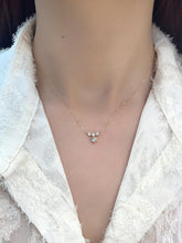 Load image into Gallery viewer, LUOWEND 18K Yellow Gold Natural Diamond Necklace for Women