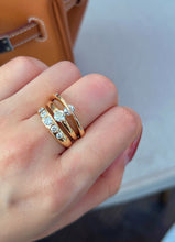 Load image into Gallery viewer, LUOWEND 18K Yellow Gold Fine Jewelry Real Natural Diamond Ring for Women
