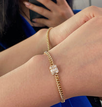 Load image into Gallery viewer, LUOWEND 18K Yellow Gold Fine Jewelry Real Natural Diamond Bracelet for Women