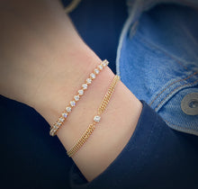 Load image into Gallery viewer, LUOWEND 18K Yellow Gold Fine Jewelry Real Natural Diamond Bracelet for Women