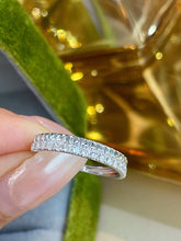 Load image into Gallery viewer, LUOWEND 18K White/Yellow Gold Fine Jewelry Real Natural Diamond Ring for Women
