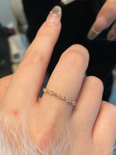 Load image into Gallery viewer, LUOWEND 18K Yellow Gold Natural Diamond Ring for Women