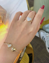 Load image into Gallery viewer, LUOWEND 18K Yellow Gold Fine Jewelry Real Natural Diamond Bangle for Women