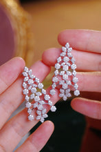 Load image into Gallery viewer, LUOWEND 18K White Gold Natural Drop Earrings for Women