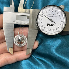 Load image into Gallery viewer, LUOWEND 18K White Gold Natural Diamond Necklace for Women