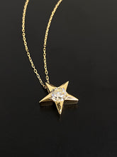 Load image into Gallery viewer, LUOWEND 18K Yellow Gold Natural Diamond Necklace for Women