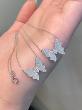 Load image into Gallery viewer, LUOWEND 18K White Gold Natural Diamond Necklace for Women