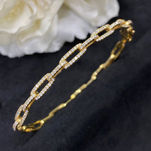Load image into Gallery viewer, LUOWEND 18K Yellow Gold Real Natural Diamond Bracelet for Women