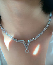 Load image into Gallery viewer, LUOWEND 18K White Gold Fine Jewelry Real Natural Diamond Necklace for Women