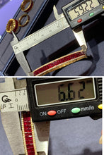 Load image into Gallery viewer, LUOWEND 18K Yellow Gold Fine Jewelry Natural Ruby Bangle for Women