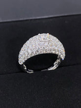 Load image into Gallery viewer, LUOWEND 18K White Gold Fine Jewelry Real Natural Diamond Ring for Women
