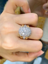 Load image into Gallery viewer, LUOWEND 18k White+Yellow Gold Fine Jewelry Real Natural Diamond Ring for Women