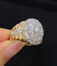 Load image into Gallery viewer, LUOWEND 18k White+Yellow Gold Fine Jewelry Real Natural Diamond Ring for Women
