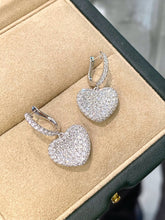 Load image into Gallery viewer, LUOWEND 18K White Gold Fine Jewelry Real Natural Diamond Drop Earrings for Women