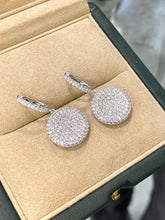 Load image into Gallery viewer, LUOWEND 18K White Gold Fine Jewelry Real Natural Diamond Earrings for Women
