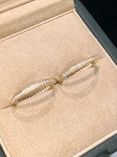 Load image into Gallery viewer, LUOWEND 18K Yellow Gold Fine Jewelry Real Natural Diamond Hoop Earrings for Women