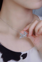 Load image into Gallery viewer, LUOWEND 18K White Gold Fine Jewelry Real Natural Diamond Pendant Necklace for Women