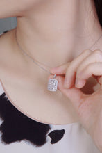 Load image into Gallery viewer, LUOWEND 18K White Gold Fine Jewelry Real Natural Diamond Pendant Necklace for Women