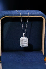 Load image into Gallery viewer, LUOWEND 18K White Gold Fine Jewelry Real Natural Diamond Pendant Necklace for Women