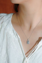 Load image into Gallery viewer, LUOWEND 18K White Gold Fine Jewelry Real Natural Diamond Pendant Necklace for Women