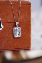 Load image into Gallery viewer, LUOWEND 18K White Gold Fine Jewelry Real Natural Diamond Pendant Necklace for Women