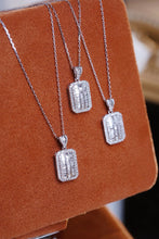 Load image into Gallery viewer, LUOWEND 18K White Gold Fine Jewelry Real Natural Diamond Pendant Necklace for Women