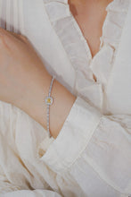 Load image into Gallery viewer, LUOWEND 18K White Gold Fine Jewelry Real Natural Yellow Diamond Bracelet for Women