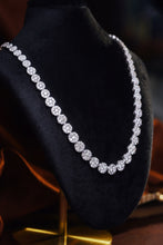 Load image into Gallery viewer, LUOWEND 18K White Gold Fine Jewelry Real Natural Diamond Necklace for Women