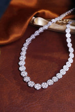 Load image into Gallery viewer, LUOWEND 18K White Gold Fine Jewelry Real Natural Diamond Necklace for Women