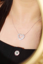 Load image into Gallery viewer, LUOWEND 18K White Gold Real Natural Diamond Pendant Necklace for Women