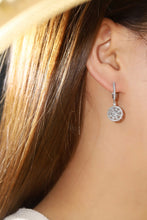 Load image into Gallery viewer, LUOWEND 18K White Gold Real Natural Diamond Earrings for Women