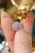 Load image into Gallery viewer, LUOWEND 18K White Gold Natural Diamond Stud Earrings for Women