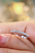Load image into Gallery viewer, LUOWEND 18K White Gold Natural Diamond Ring for Women