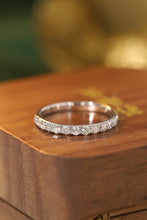 Load image into Gallery viewer, LUOWEND 18K White Gold Natural Diamond Ring for Women